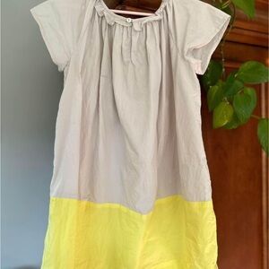 Bonpoint girls size 8 dress. Like new. Taupe and yellow. Gorgeous/
